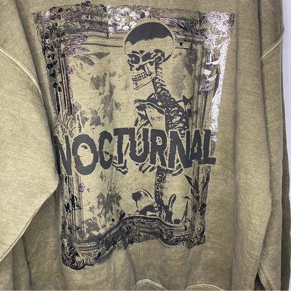 Hot Topic Social Collision Nocturnal Silver Foil Sweater - Picture 3 of 4